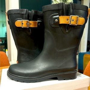 Chooka Storm Mid Rain Boot II Womens 7 II Matte Black